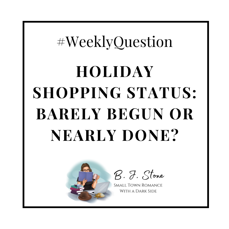 Weekly Question: Holiday shopping status: barely begun or nearly done?